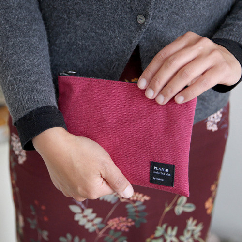 Rose pink - Make your second plan medium slim pouch