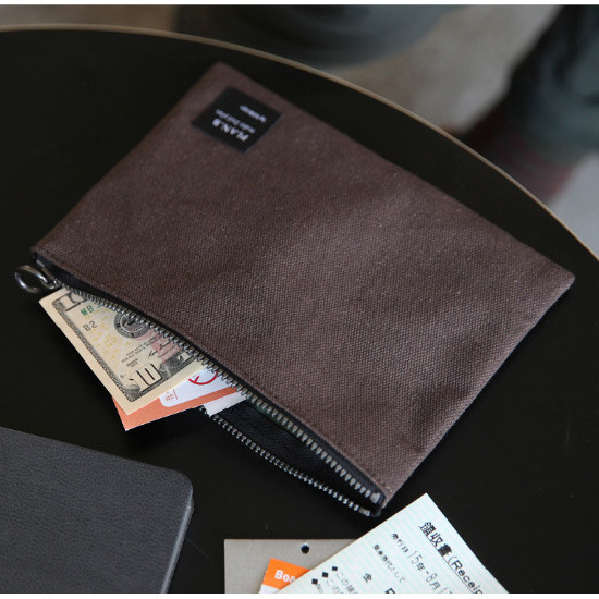 Dark brown - Make your second plan medium slim pouch