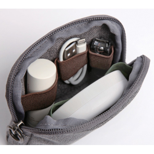 Light gray - Make your second plan multi small pocket pouch