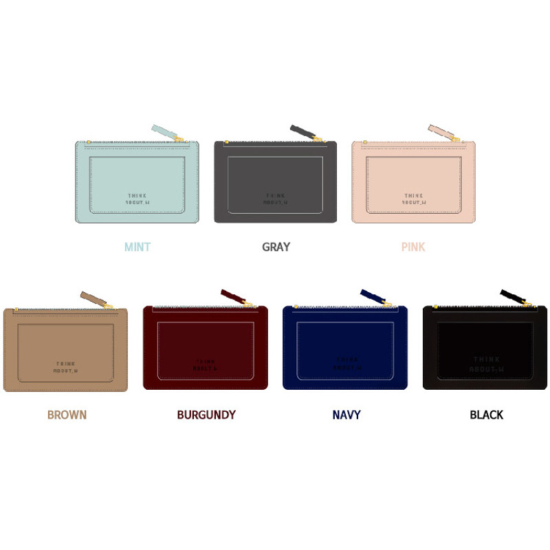 Color of With Alice Think about w zip up flat card case  Color of With Alice Think about w zip up flat card case