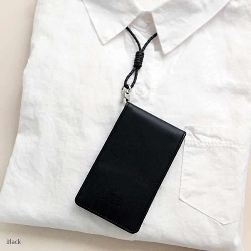 Black - Think about w RFID blocking slim card case holder