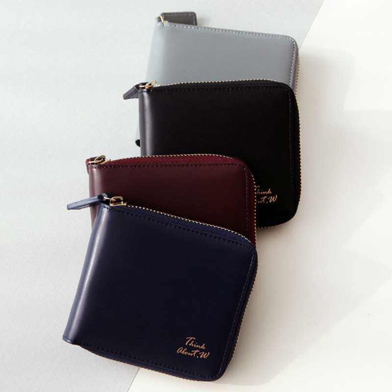 With Alice Think about w Genuine Leather zip around wallet With Alice Think about w Genuine Leather zip around wallet
