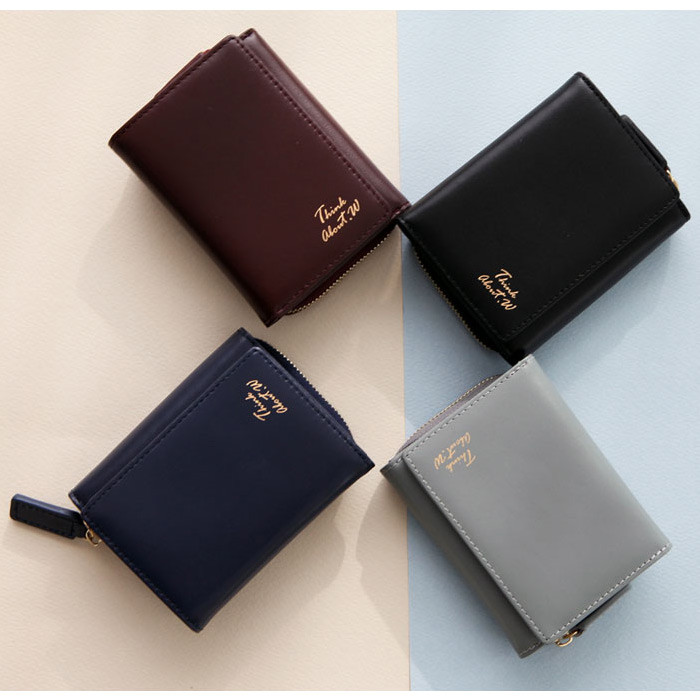 Think about w genuine leather small trifold wallet