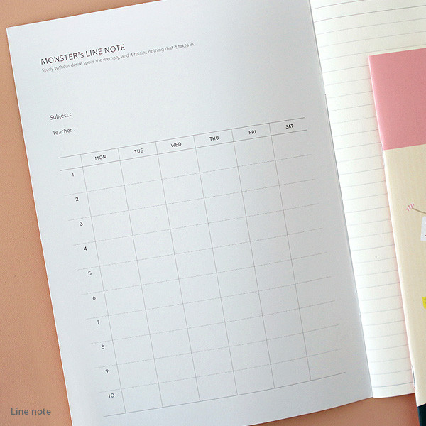 Intro - Indigo Monster illustration lined notebook