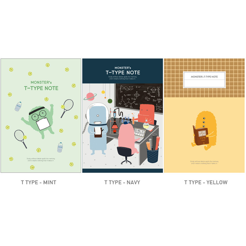 Color of Indigo Monster illustration t-type notebook