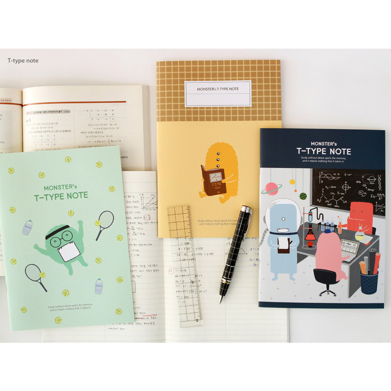 Indigo Monster illustration t-type notebook