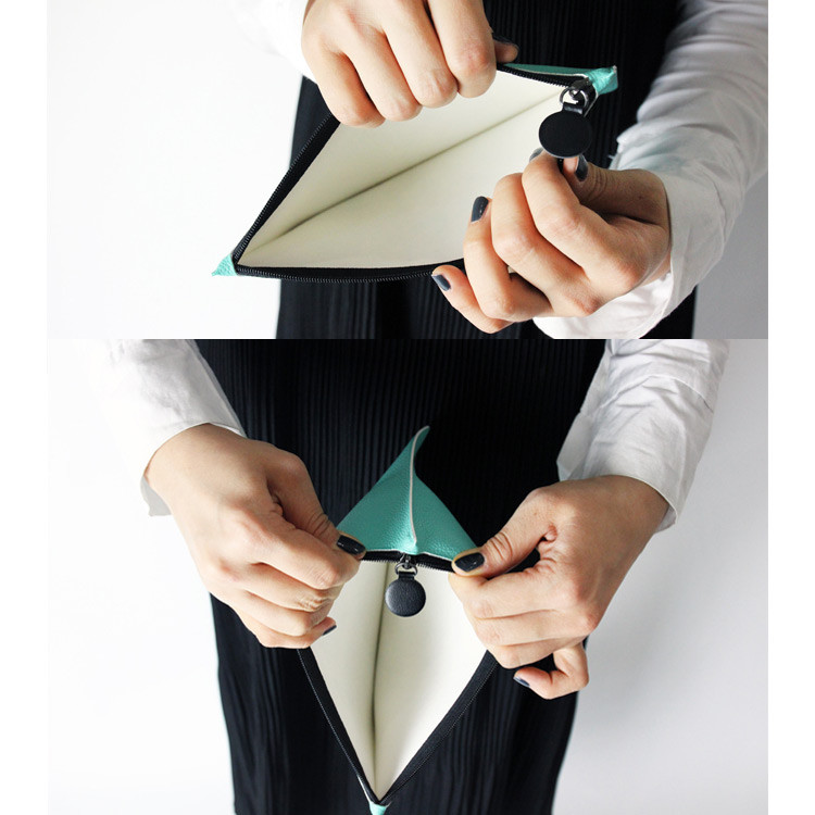 Fenice Seamless fur zipper multi pouch