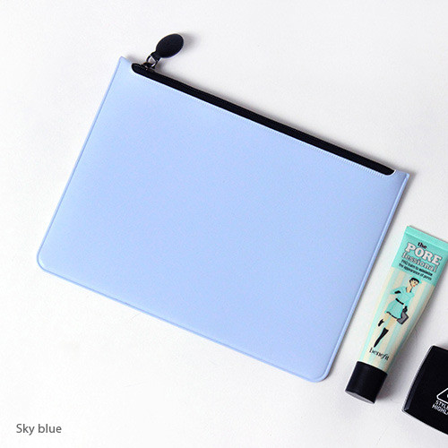 Sky blue - Fenice Seamless matt zipper multi pouch