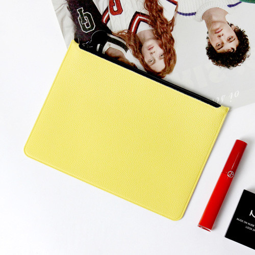 Yellow - Fenice Seamless ople zipper multi pouch