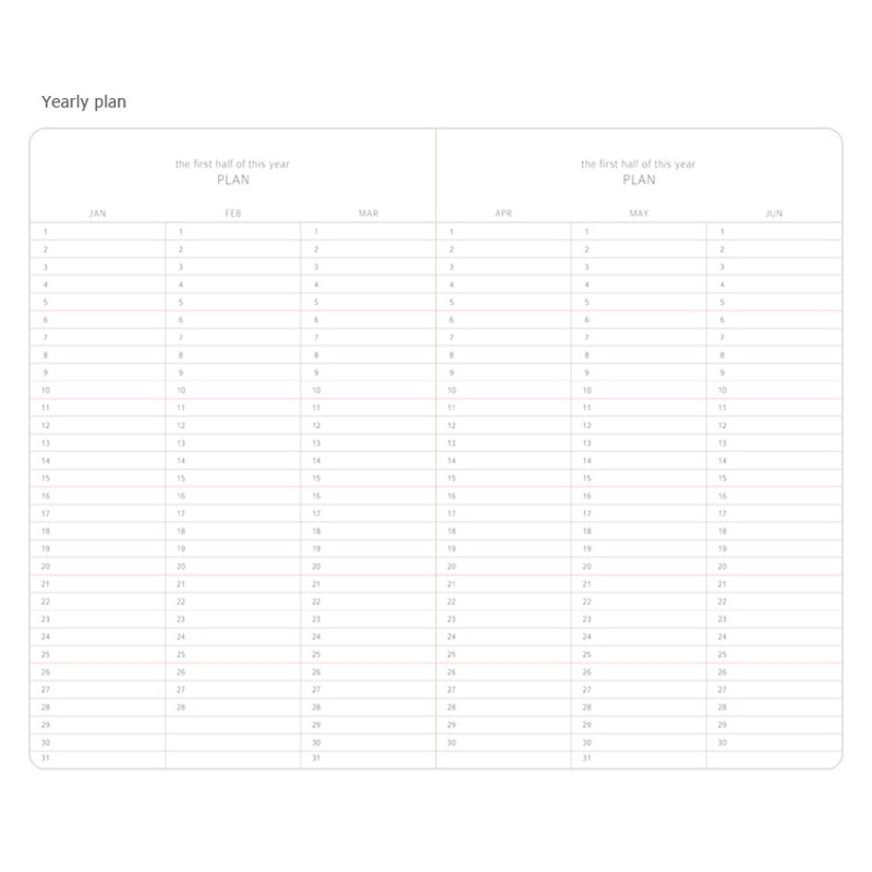 Yearly plan - Positive large undated diary scheduler Yearly plan - Positive large undated diary scheduler