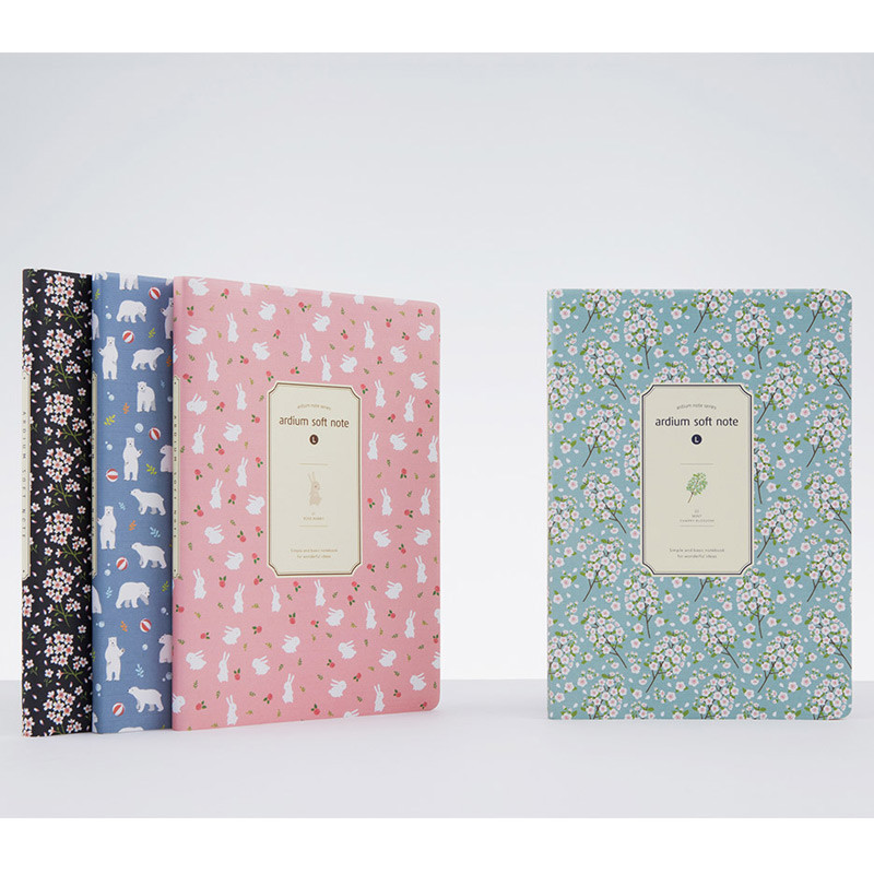 Colorful pattern large soft lined notebook 