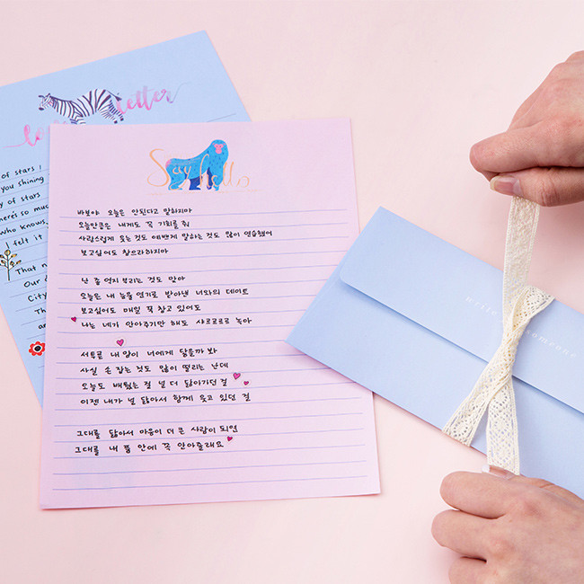 Cutie letter paper and envelope set