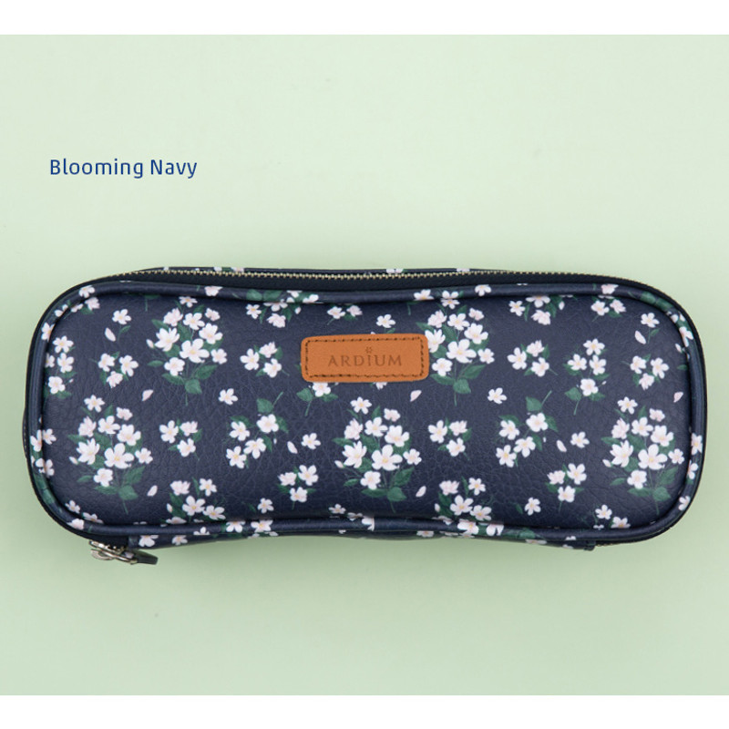Blooming navy - Lovely pattern block pencil case pouch Blooming navy - Lovely pattern block pencil case pouch