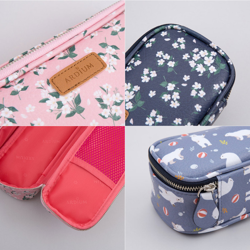 Lovely pattern block pencil case pouch