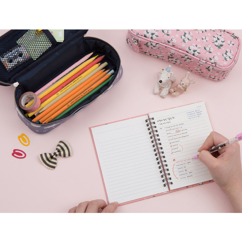 Lovely pattern block pencil case pouch