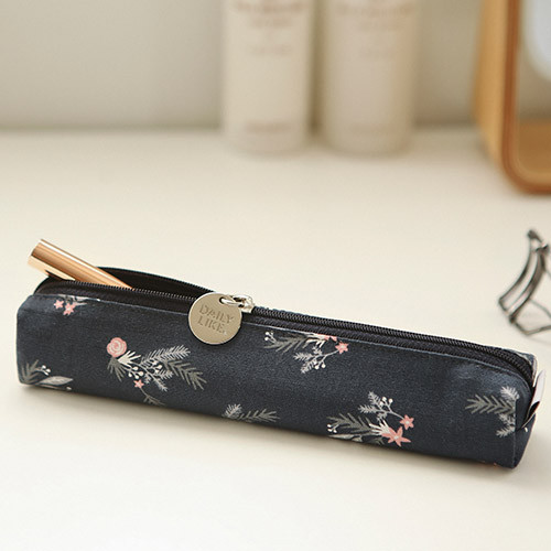 Snow flower - For your heart slim zipper pencil case