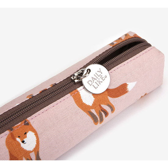 Winter fox - For your heart slim zipper pencil case