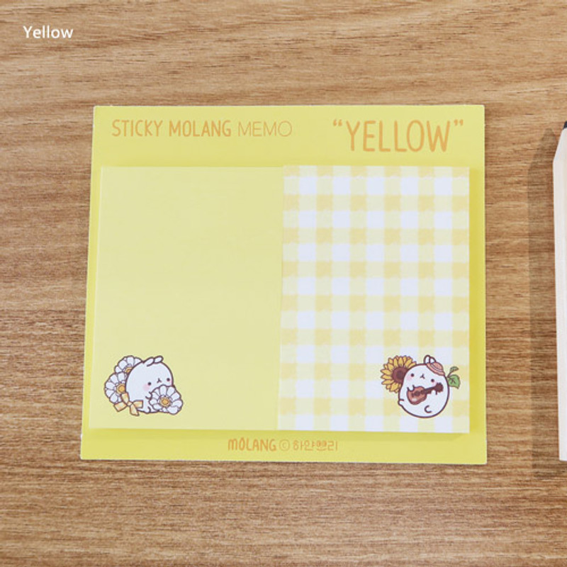 Yellow - Molang nemo cute sticky memo note