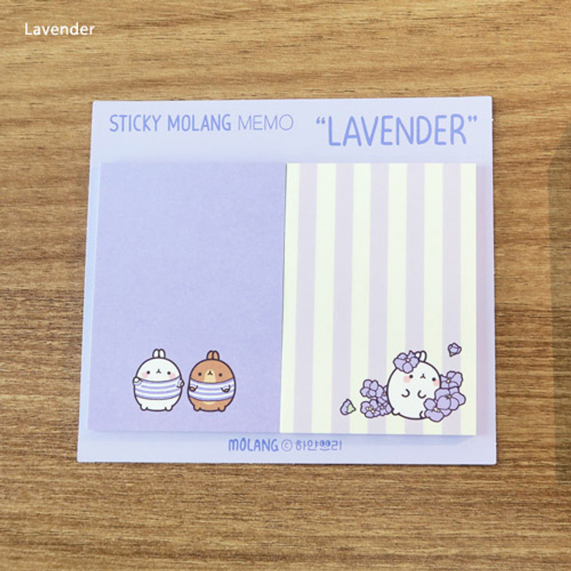 Lavender - Molang nemo cute sticky memo note