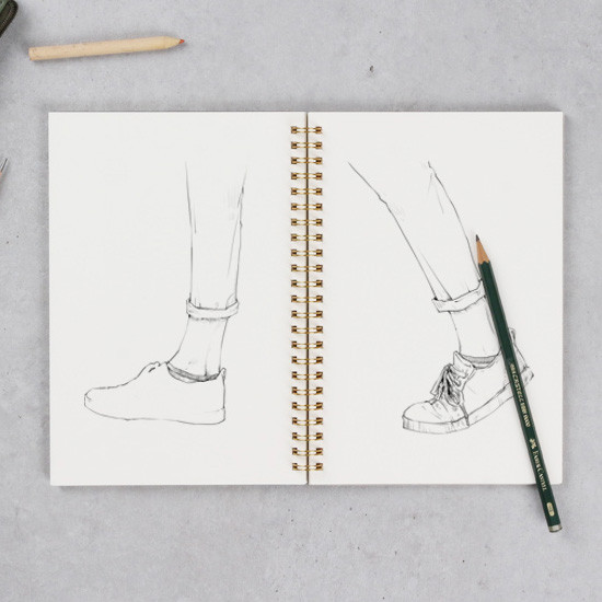 Blank - The classic gold spiral notebook