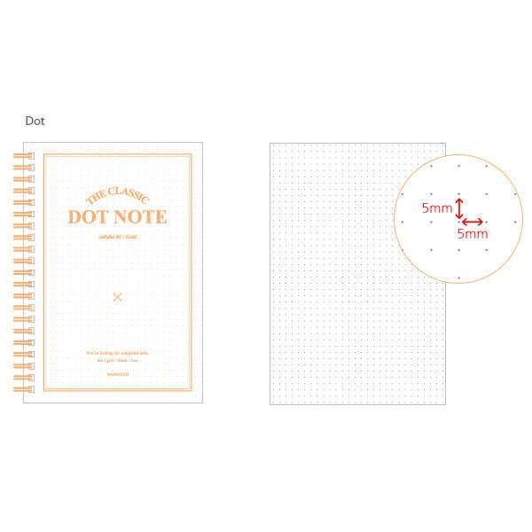 Dot - The classic gold spiral notebook