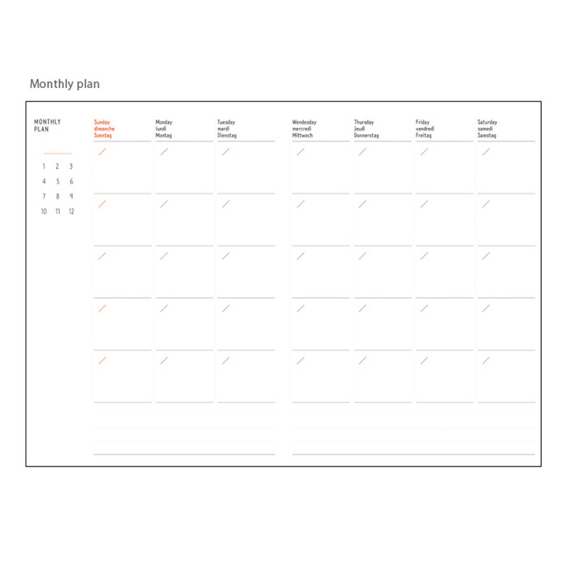 Monthly plan - Valerie studio ordinary A5 monthly undated planner