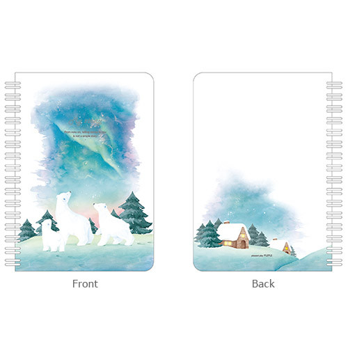 Shining polar bear - My story spiral cornell lined notebook