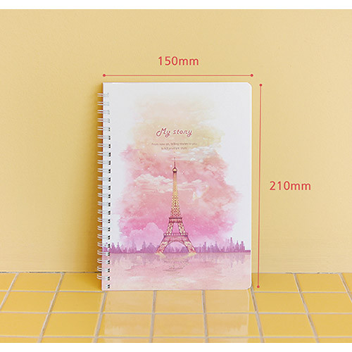 Size of My story spiral cornell lined notebook
