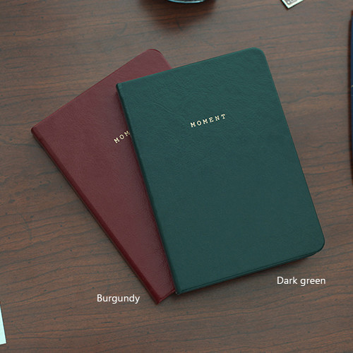 Burgndy / Dark green - Moment small plain notebook ver2