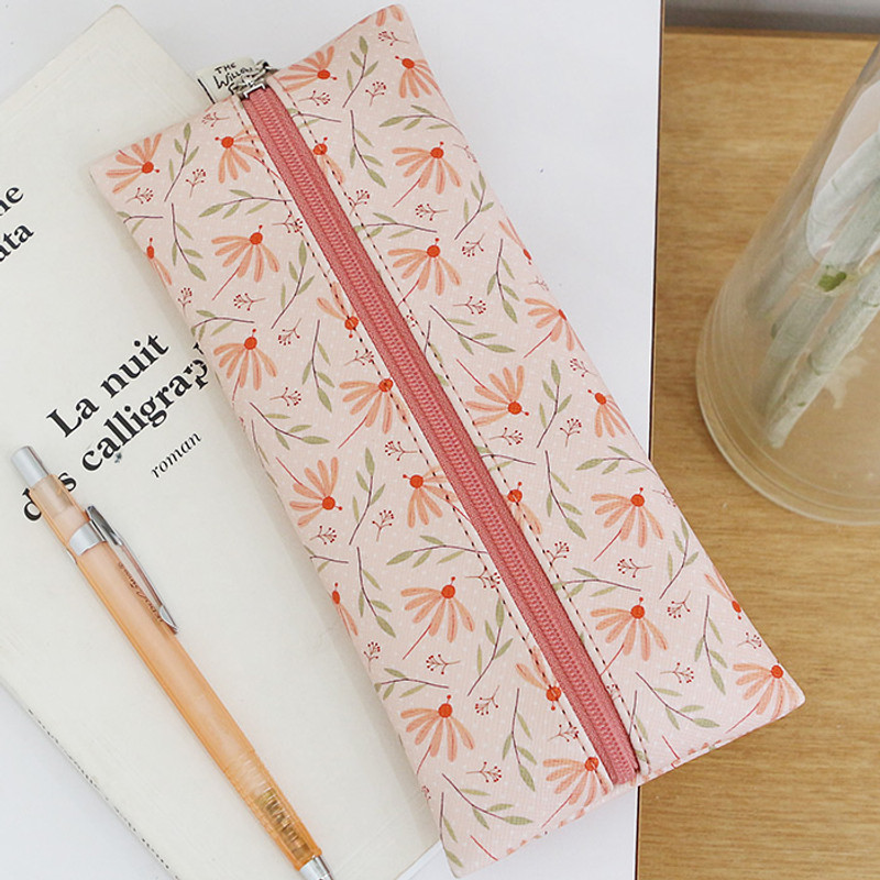 Coral flower - Willow illustration pattern zipper pencil case