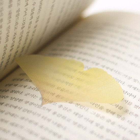 Ginkgo leaf transparent sticky memo notes Large 