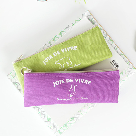 Joie de vivre zipper pencil case