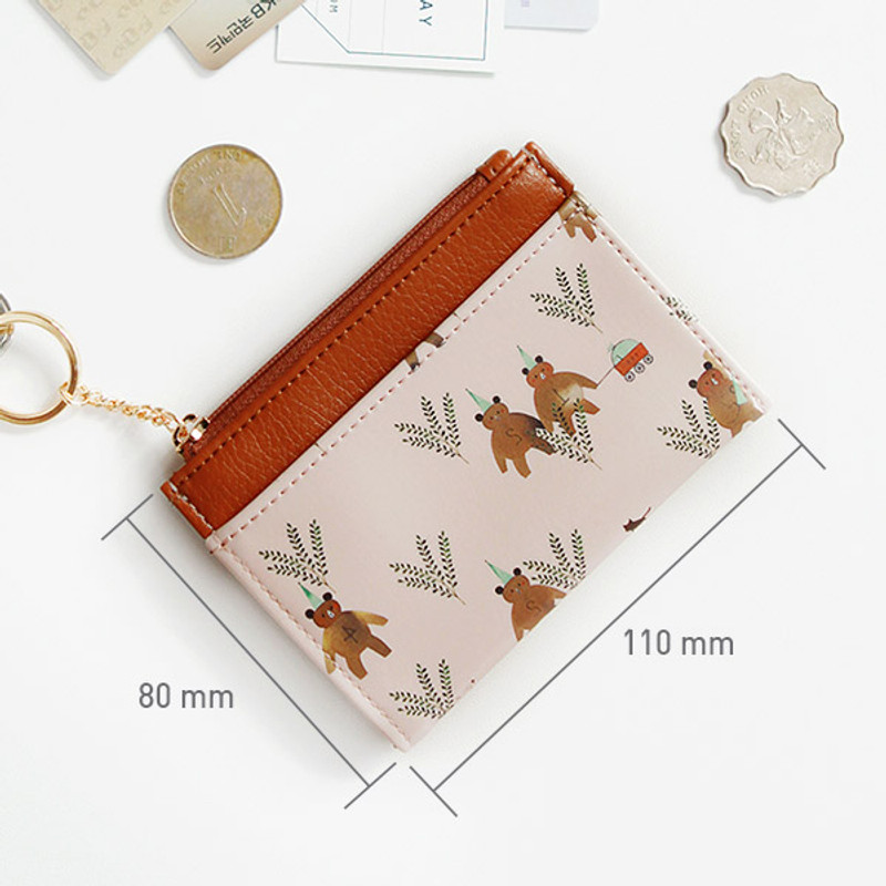 Size of Willow story pattern card case with keyring  Size of Willow story pattern card case with keyring