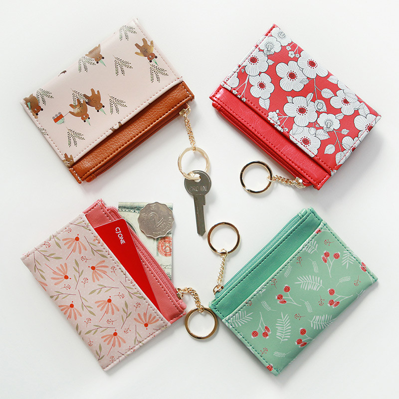 Willow story pattern card case with keyring  Willow story pattern card case with keyring