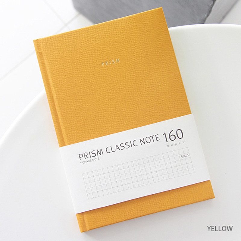 Yellow - Prism classic 160 pages lined grid notebook Yellow - Prism classic 160 pages lined grid notebook