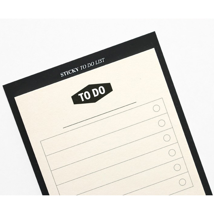 Yellow - Simple to do list sticky notepad