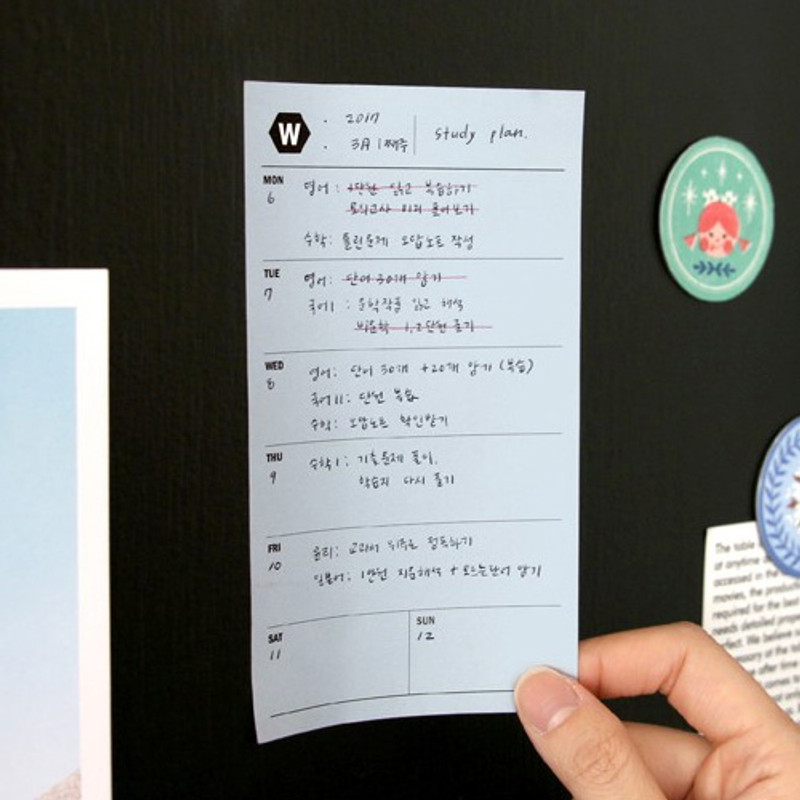 Blue - Simple sticky weekly planner Blue - Simple sticky weekly planner