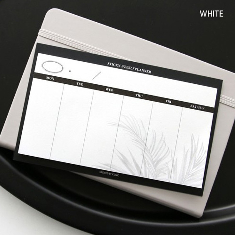 White - Simple sticky weekly planner White - Simple sticky weekly planner