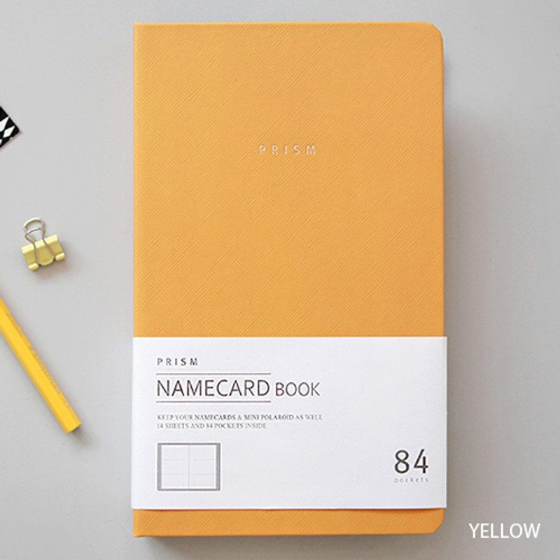 Yellow - Prism slip in pocket name card album Yellow - Prism slip in pocket name card album