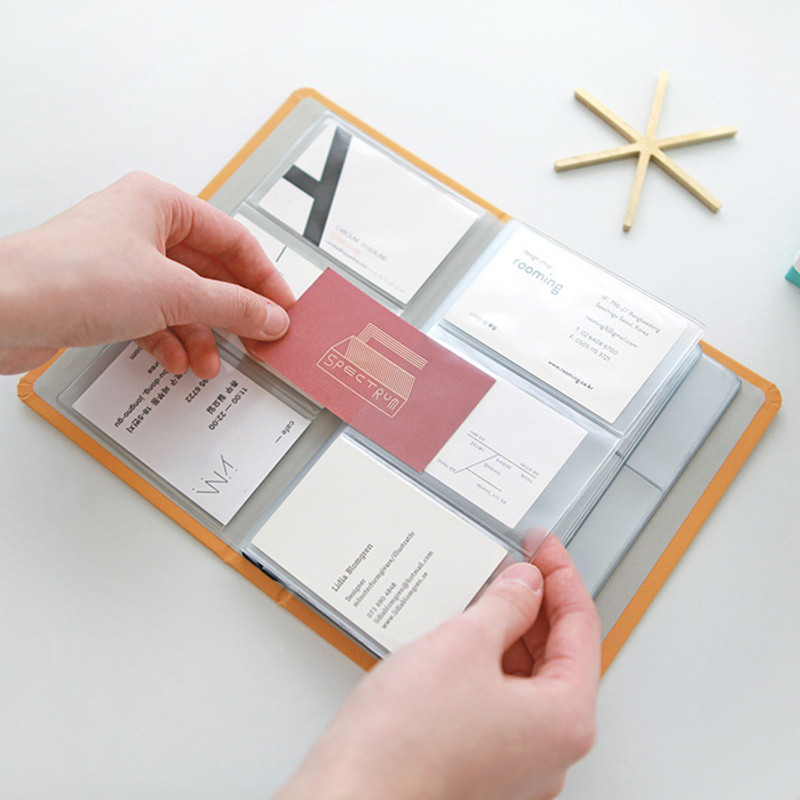 Use example of Prism slip in pocket name card album Use example of Prism slip in pocket name card album