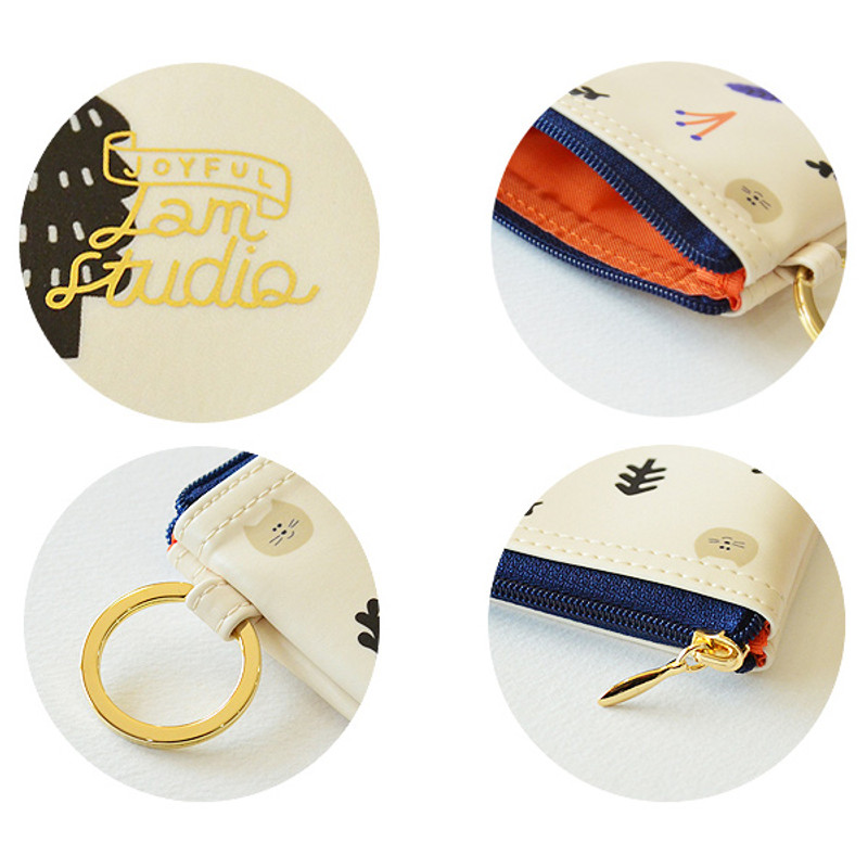 In the zoo coin card zipper wallet with key ring In the zoo coin card zipper wallet with key ring