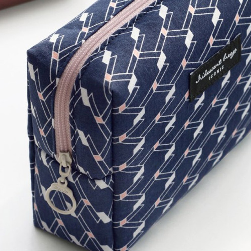 Angle - Comely pattern makeup pouch bag Angle - Comely pattern makeup pouch bag