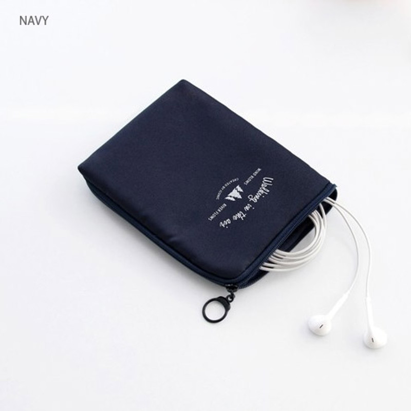 Navy - Walking in the air medium cable pouch
