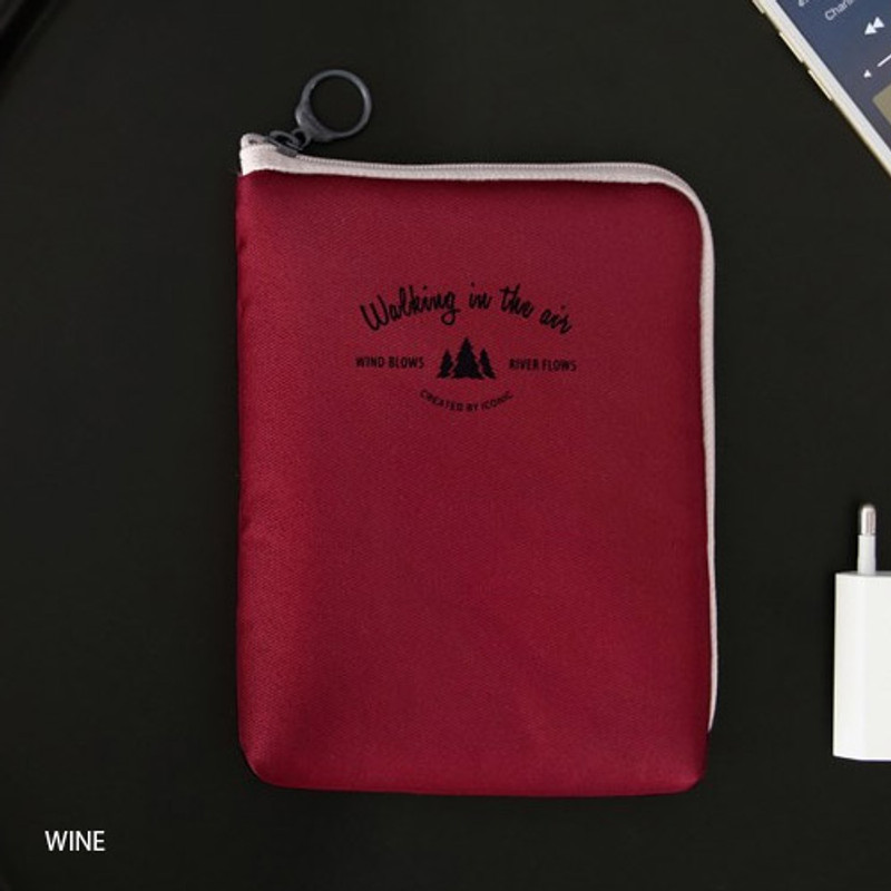 Wine - Walking in the air medium cable pouch
