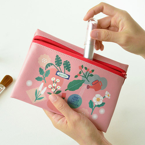 Flower blossom - Du dum joyful illustration zipper pouch