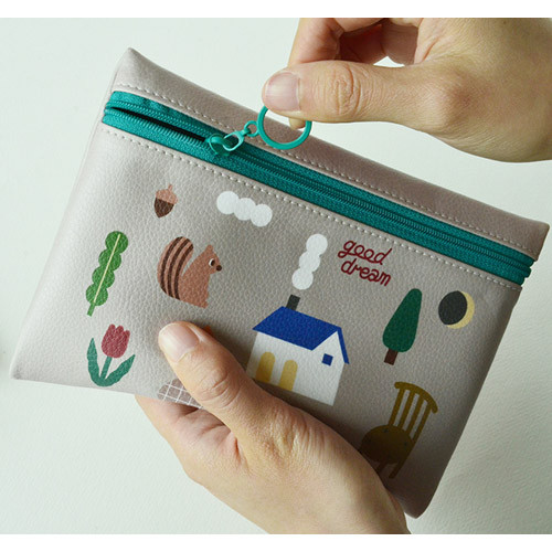 Cozy squirrel - Du dum joyful illustration zipper pouch