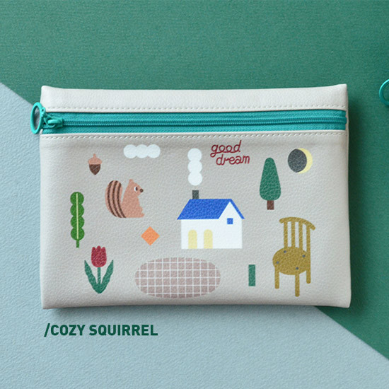 Cozy squirrel - Du dum joyful illustration zipper pouch