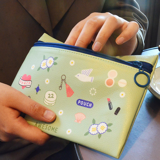 Awesome bird - Du dum joyful illustration zipper pouch