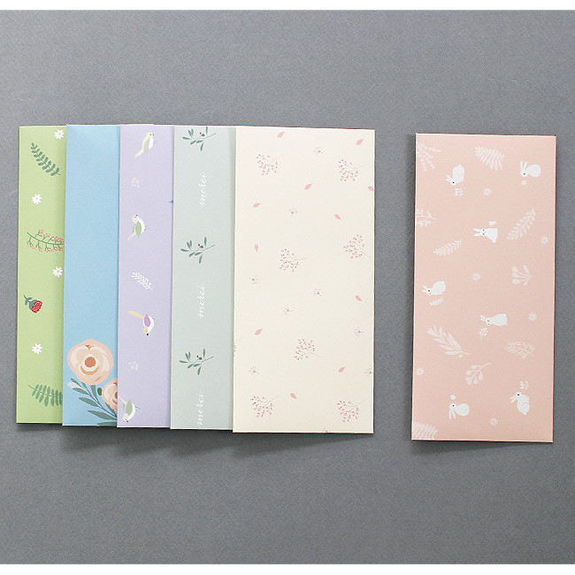 Lovesome gift envelope set horizontal