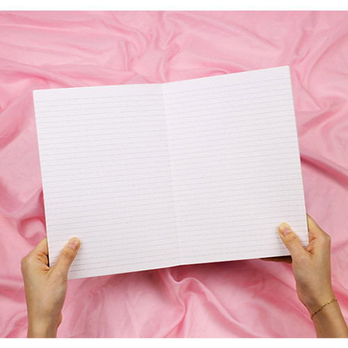 Lazy lounge retro lined notebook